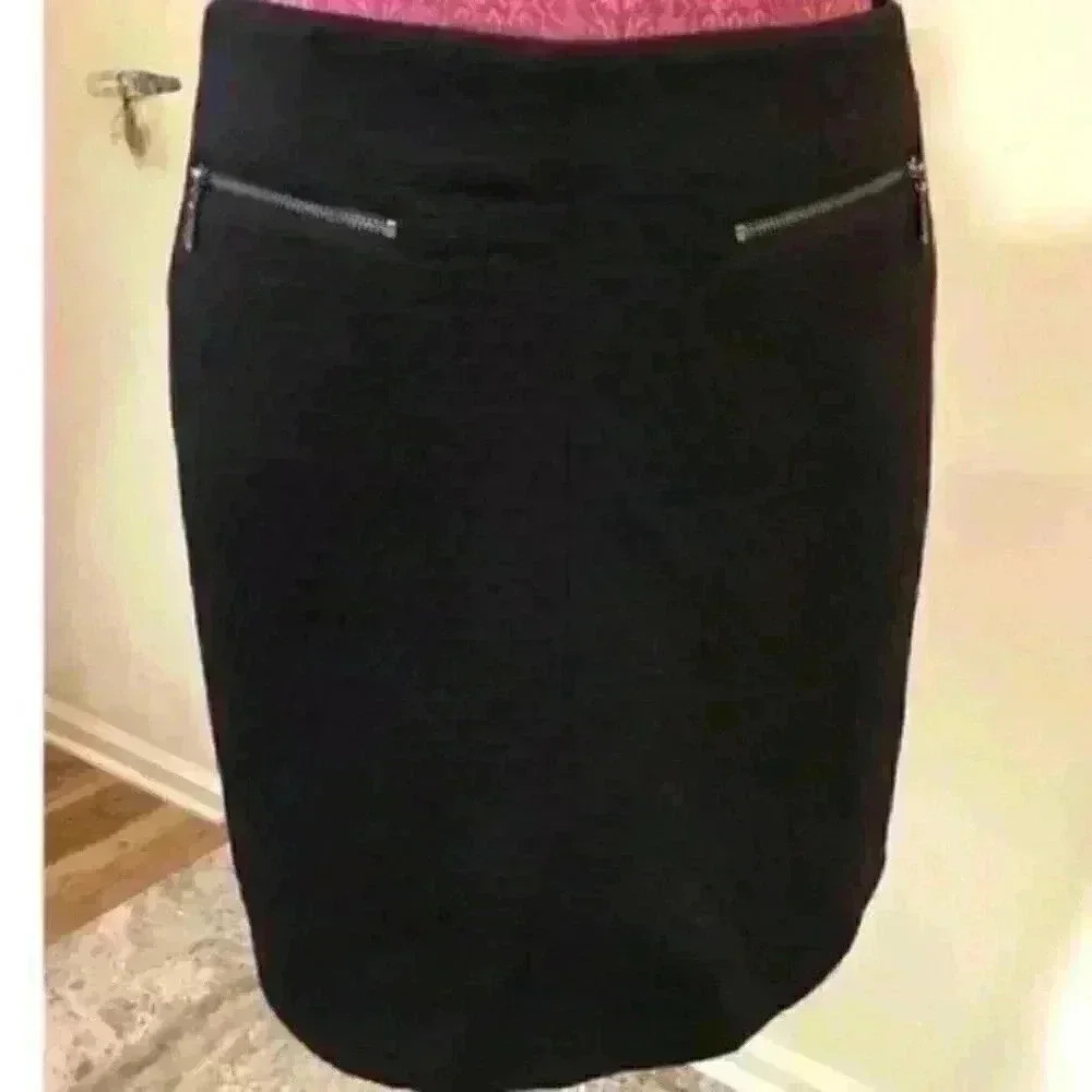 Laundry pencil skirt sz 4 quilted zippered pockets